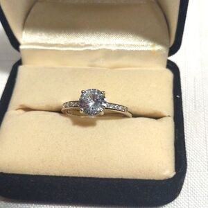 Solitaire Sterling Silver Ring